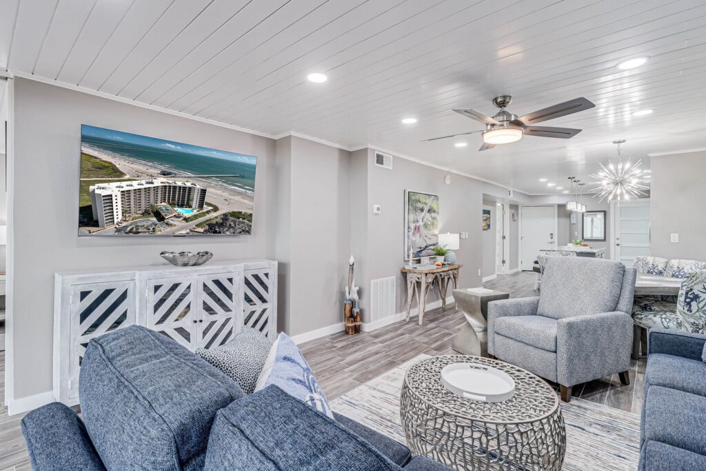 Living space in one of our Port Aransas rentals