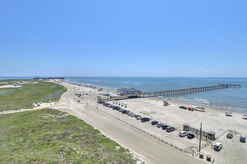 View of the beach in Port Aransas