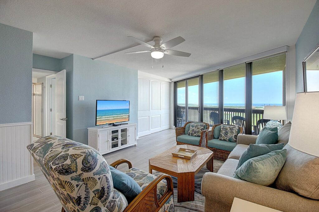 Living room in one of our Port Aransas vacation condos