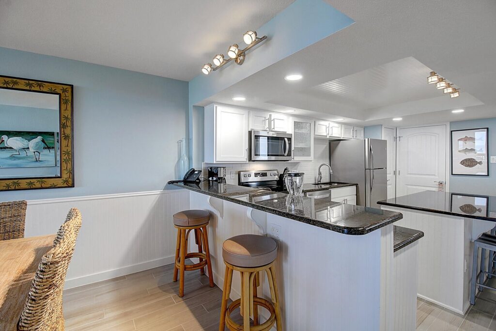 Kitchen area in one of our Port Aransas condos